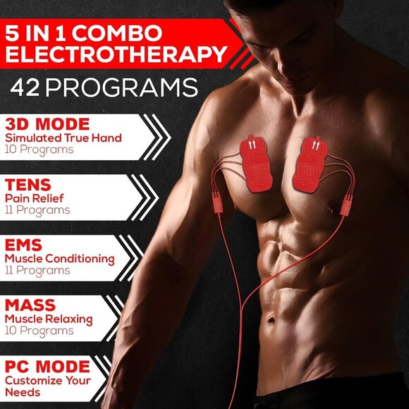 Tens Unit Muscle Stimulator Machine: Rechargeable Tens Machine for Pain Relief - Picture 3 of 7